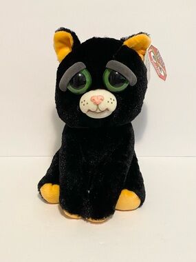 Feisty Pets Kitty Cat Plush Katy Cobweb Halloween Squeeze Stuffy Toy NWT Gift